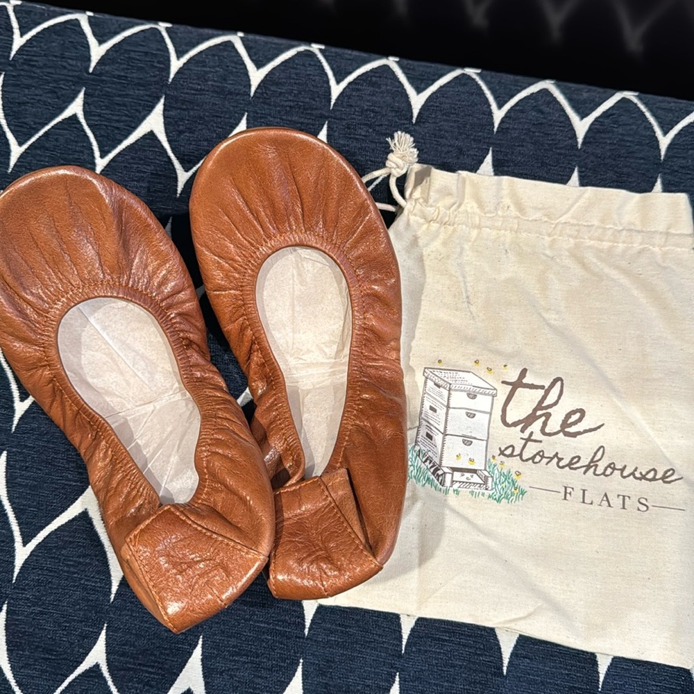 The Storehouse Flats Brown Foldable Leather Flats